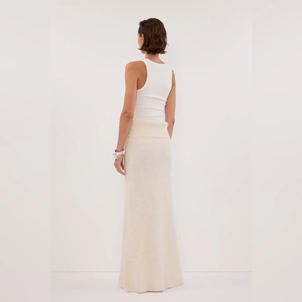 NWT dissh ivory Salma angora skirt - size s - Picture 7 of 9